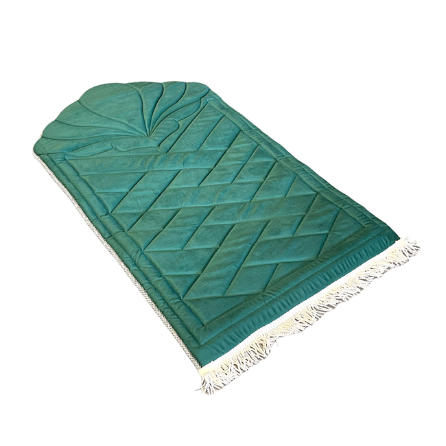 Mirac Luxury prayer rug with lining green