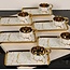 Mirac Marmerlook espresso / Turkse koffie kopjes 6 persoons, 12-delige creme-goud