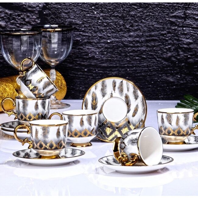 Mirac Espresso / Turkish coffee cups, 6 persons, 12-pieces