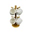 Mirac 7-Piece Mugs Set Marble Design White / Silver