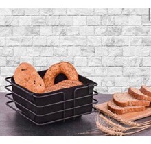 Bread basket - Metal bread basket - Black