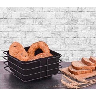 Arow Bread basket - Metal bread basket - Black