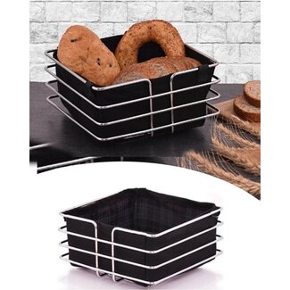 Arow Bread basket - Metal bread basket - Silver