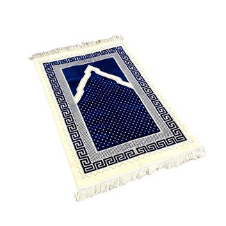 Mirac Prayer rug with motif Blue