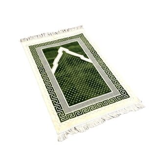 Mirac Prayer rug with motif Green