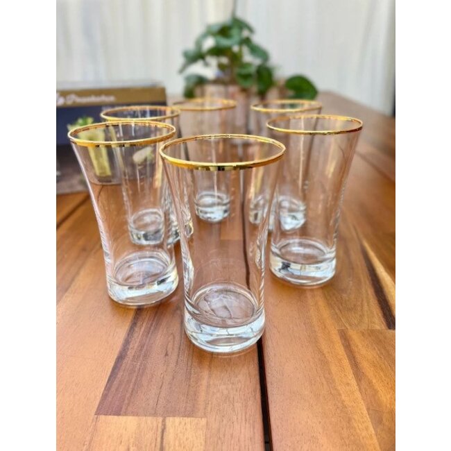 Pasabahce Pasabahce Azur Golden Touch 6 glasses