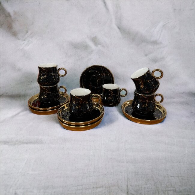 Mirac Espresso / Turkse koffie kopjes 6 persoons, 12-delige
