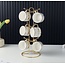 Mirac 7-Piece Mugs Set Marble Design White / Gold
