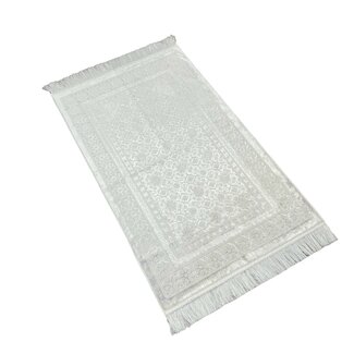 Mirac Luxury Prayer rug velvet White