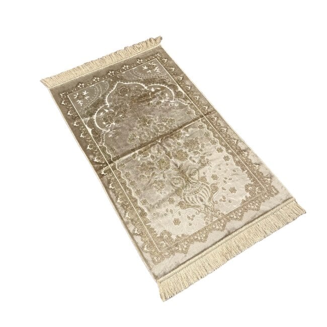 Mirac Luxury prayer rug velvet Glitter Gold