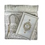 Mirac Gift set white with a luxurious velvet prayer rug, pearl tasbih and Dutch translated Koran Kerim