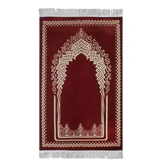 Mirac Prayer rug with motif Bordeaux Red