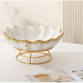 Mirac Luxury Serving Dish  White / Gold