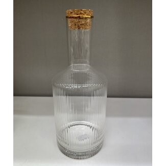 Bavary  Ripple carafe with gold rim