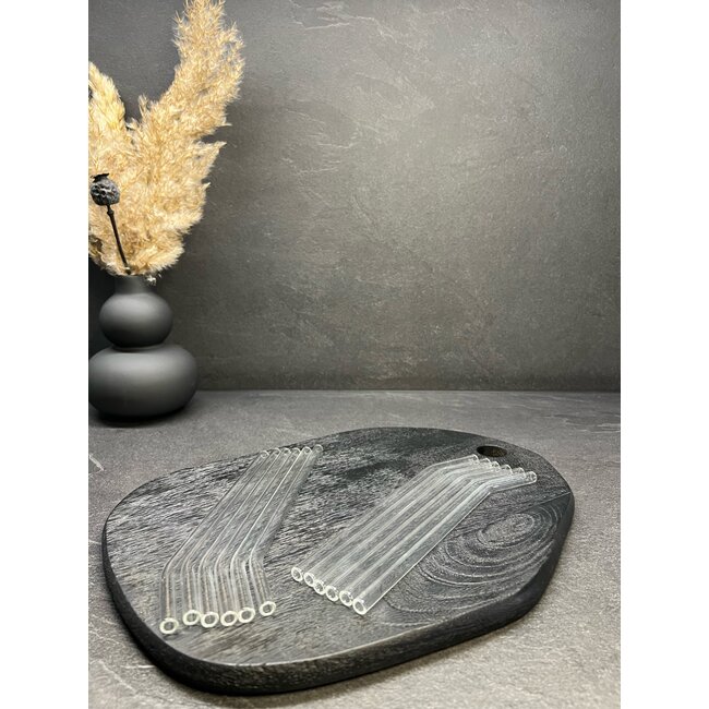 Mirac 6x Glass straws (curved)