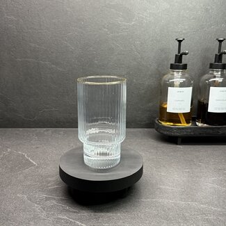 Bavary  Ripple drinkglazen 6 stuks XL met een gouden rand