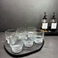 Mirac Ripple drinkglazen 6 stuks XL kort met gouden rand