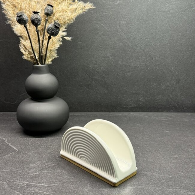 Mirac Porcelain bamboo napkin holder