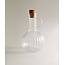 Mirac  3 piece borosilicate glass oil bottles with acacia wood holder