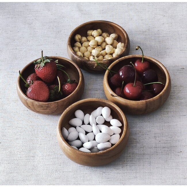 Mirac  Acacia wooden bowls - S - 1 piece