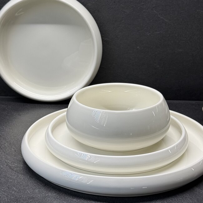 Mirac Chubby 24-delig servies set - Wit
