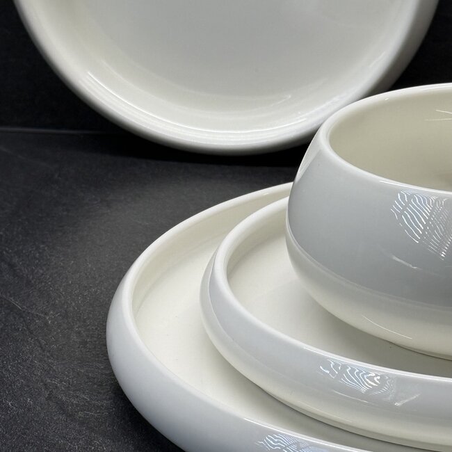 Mirac Chubby 24-piece dinnerware set - White