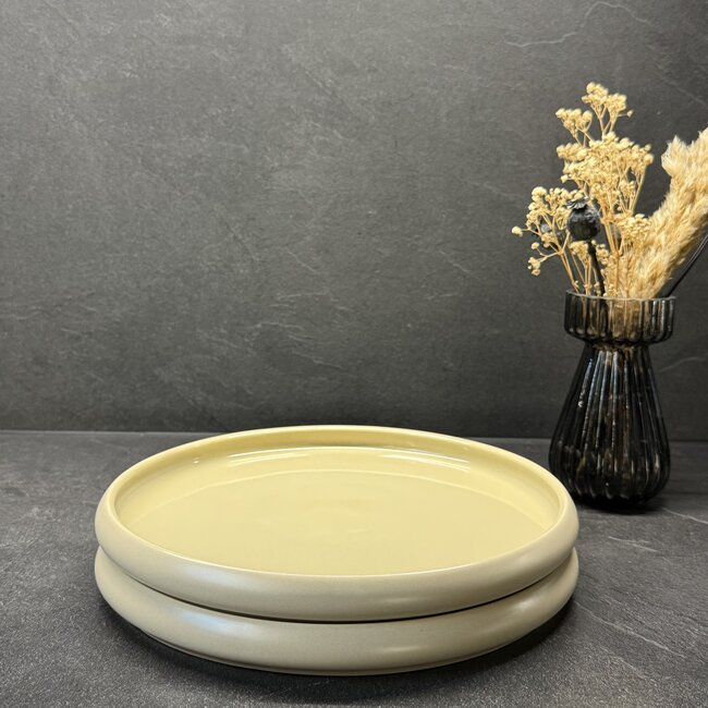 Mirac Porcelain serving plate large set of 2 - Beige