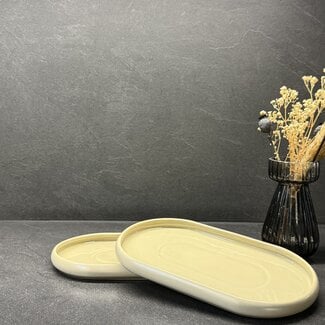 Bavary  Porseleinen serveerbord set van 2 - Beige