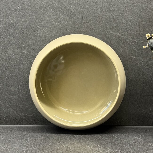 Mirac Porseleinen serveerschaal diep - Beige