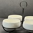 Mirac Belicia porcelain snack bowls with holder