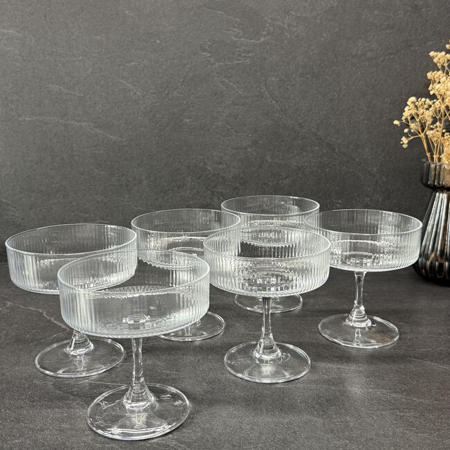 Mirac  Lines ripple glasses | 6-piece