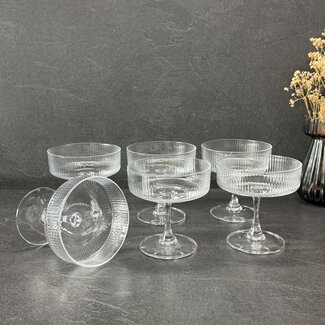 Mirac Lines ripple glasses | 6-piece