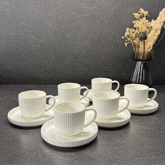Bavary  Lines espresso/ Turkish coffee cups | 12-piece