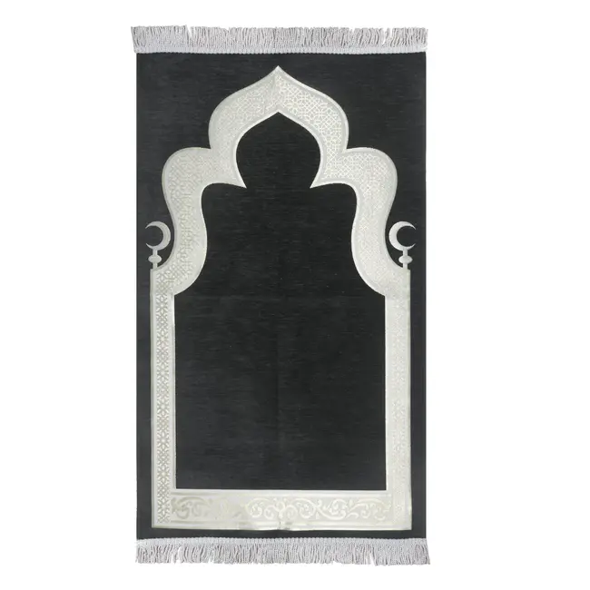 Mirac Gift set Black with a prayer rug and Pearl Tasbih