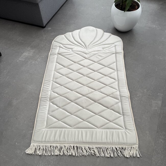 Mirac Luxe gebedskleed met voering - licht grijs