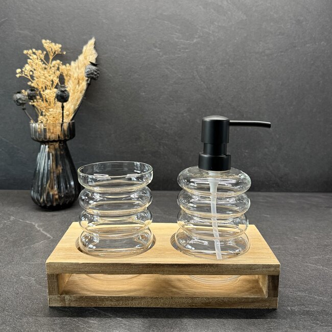 Mirac  Sara 3-piece soap pump set