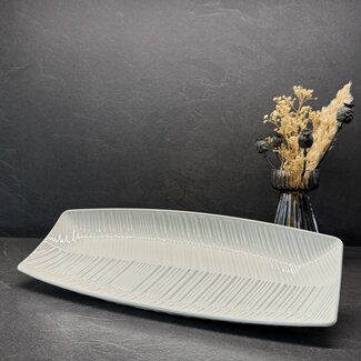 Bavary  Stripe Porcelain Serving Dish - S