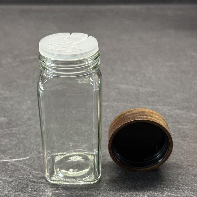 Geen Herb pots with acacia wooden cap - 12 pieces with holder