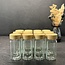 Geen Herb pots with bamboo wooden cap - 12 pieces