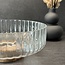 Wave glass bowl with acacia wooden base - L