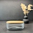 Ripple glazen bewaardoos met acacia houten deksel - ovaal - S