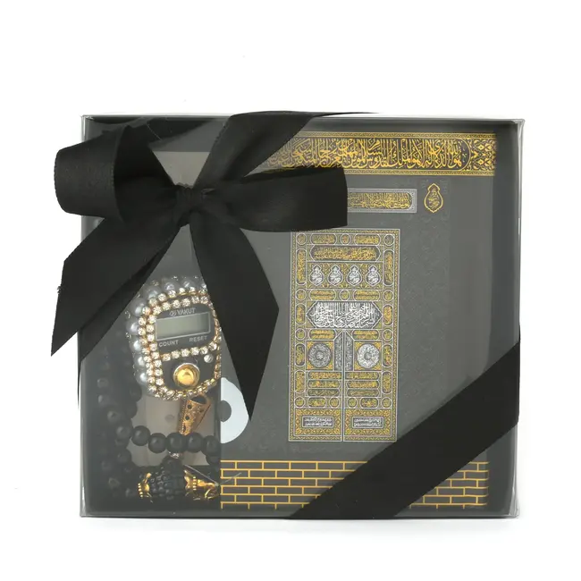 Mirac Quran set with a pearl Tasbih and a Digital Tasbih counter black