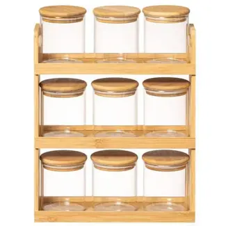 Geen Bamboo kruiden set met houder