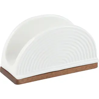 Mirac Porseleinen acacia servet houder