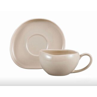 Mirac Wave Biscuit koffie kopjes 6 persoons, 12-delig