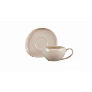 Mirac Wave Biscuit Espresso / Turkse koffie kopjes 6 persoons, 12-delig