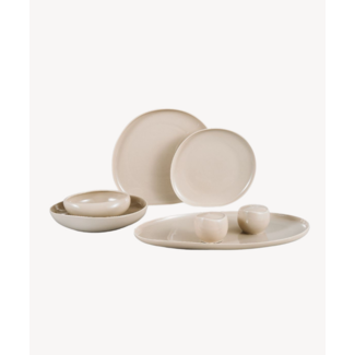 Mirac Wave biscuit 27-piece dinnerware set
