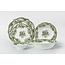 Mirac Vintage  25-delig servies set met bloemen design groen