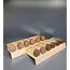 Geen Herb pots with acacia wooden cap - 12 pieces with holder