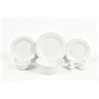 Mirac Pearl white / cream 27-piece tableware set